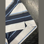 WEIV men's polo A shirts, striped design, breathable cotton material