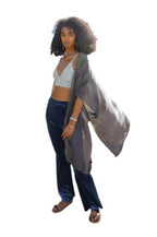 Pom Trimmed Jacquard Kimono - VacationGrabs