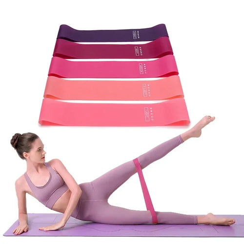 Portable resistance bands for women, flexible, colorful, ideal for workouts