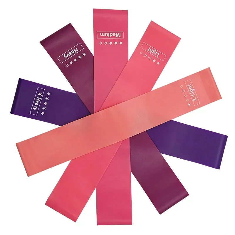 Colorful portable resistance bands for women, durable for workouts