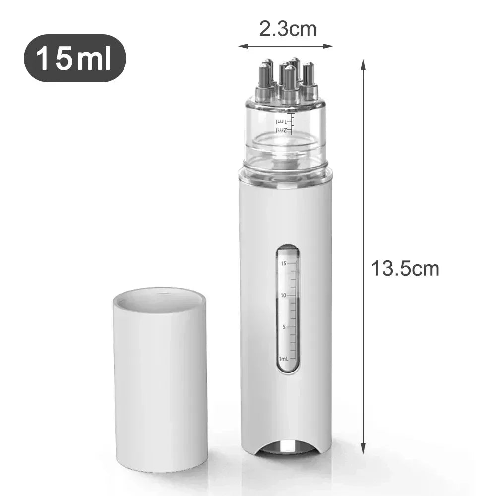 Portable scalp applicator in white, ideal for hair care and scalp treatments