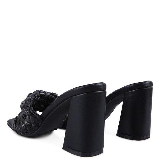 Women's Shoes - Heels Pout Pro Braided Raffia Block Sandal