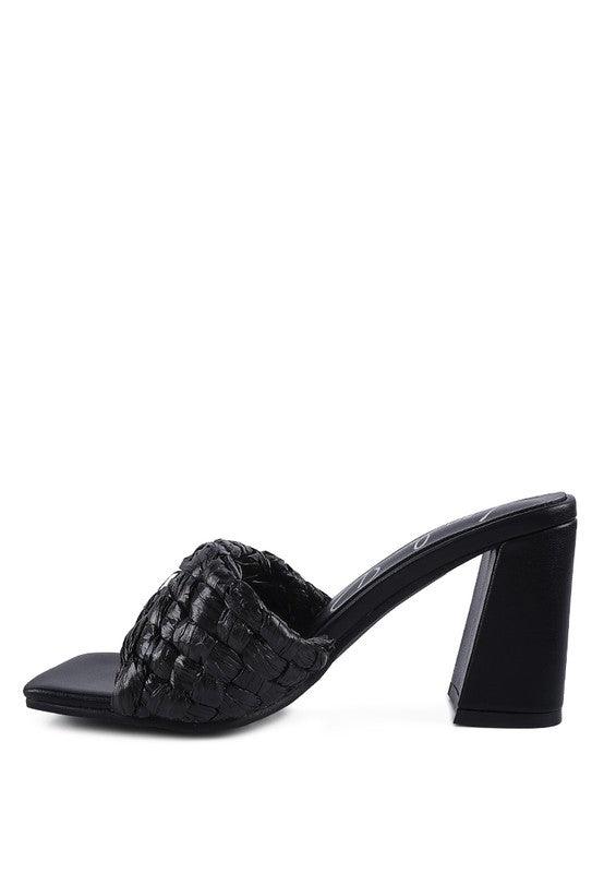 Women's Shoes - Heels Pout Pro Braided Raffia Block Sandal