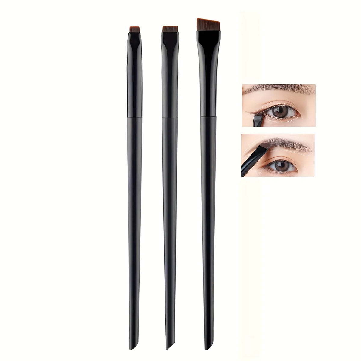 3-piece precision eyeliner and eyebrow brush set (photo 6 of 10)