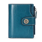 Wallets, Handbags & Accessories Premium Genuine Leather Wallets For Women Buckle Closure Rfid