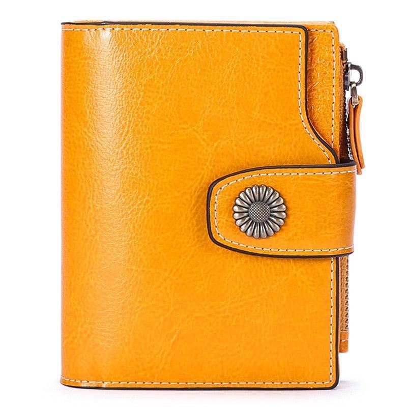 Wallets, Handbags & Accessories Premium Genuine Leather Wallets For Women Buckle Closure Rfid