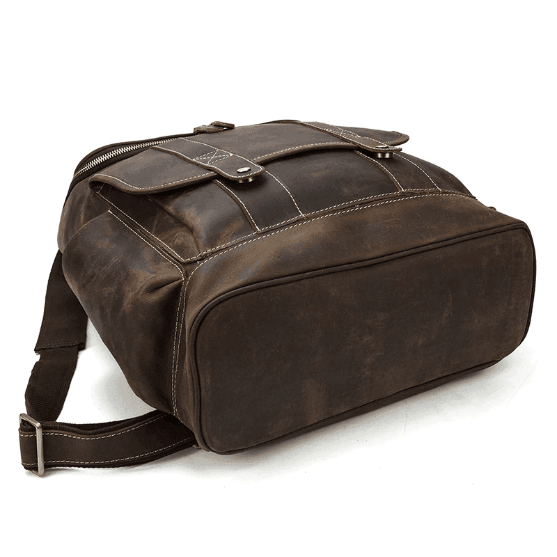 Premium leather backpack from VacationGrabs with spacious main compartment and durable straps