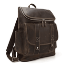 Premium leather backpack from VacationGrabs with zippered closure and exterior pockets