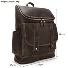 Premium leather backpack from VacationGrabs featuring multiple pockets and sturdy design for everyday use