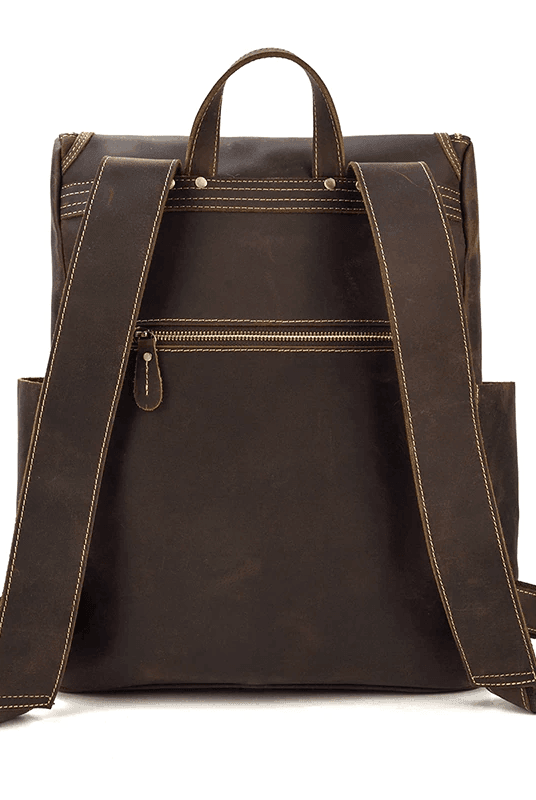 Luggage & Bags - Backpacks Premium Leather Backpacks 16In Laptop Daypack Travel Bag