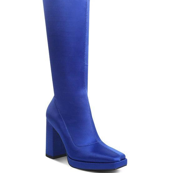 Women's Shoes - Boots Presto Stretchable Satin Long Boot