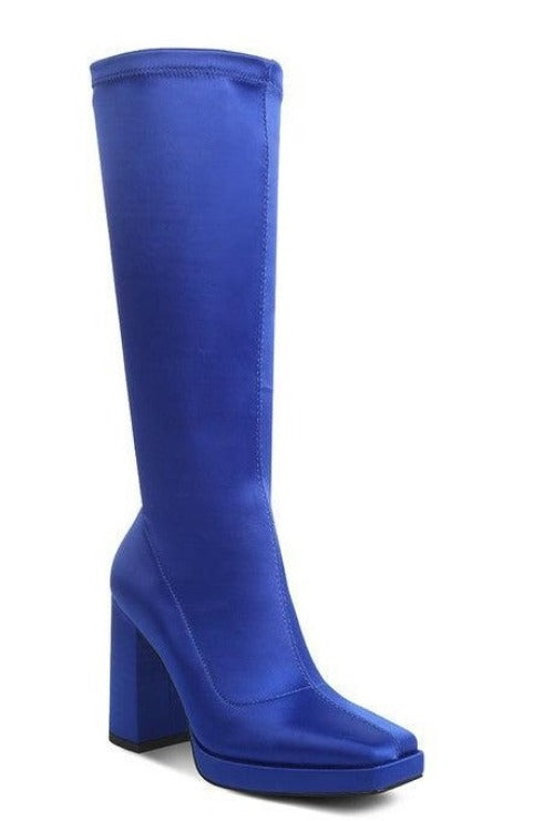 Women's Shoes - Boots Presto Stretchable Satin Long Boot