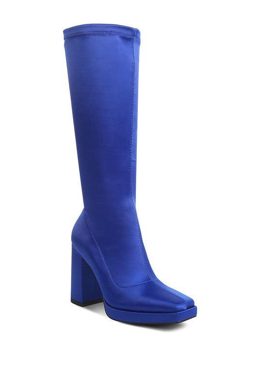 Women's Shoes - Boots Presto Stretchable Satin Long Boot