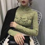 VacationGrabs Lace Tops for Women - Elegant High Neck Style