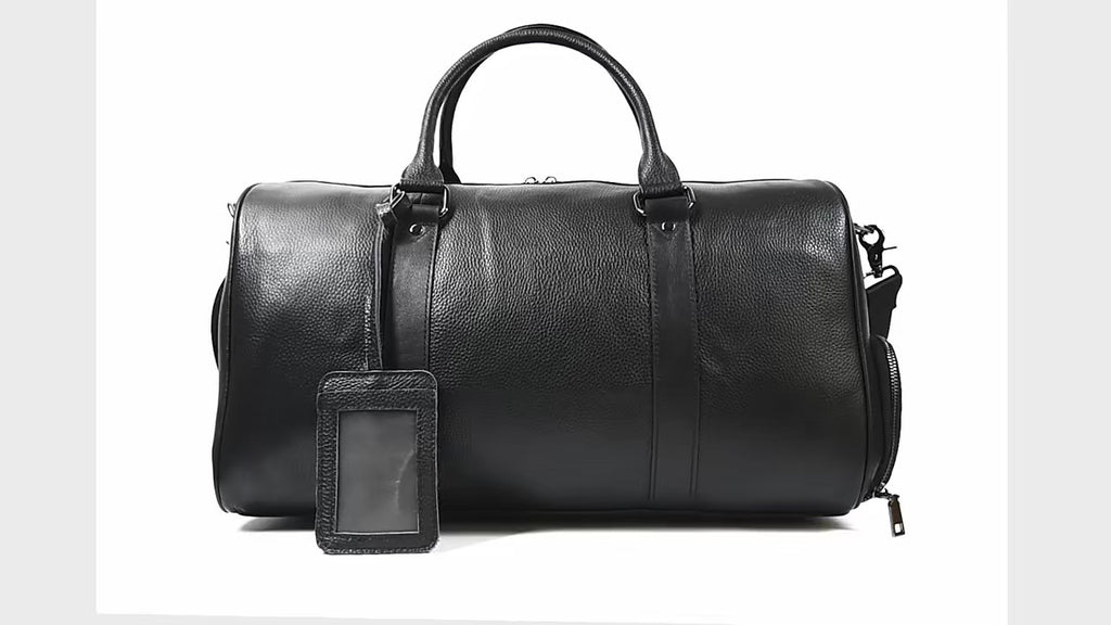 VacationGrabs Leather Overnight Duffel Bag - Stylish Travel
