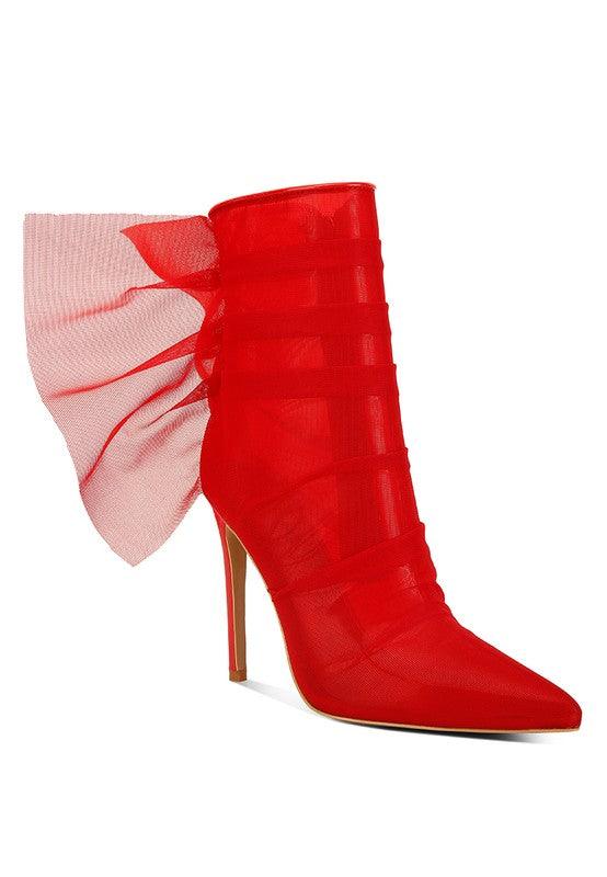 Women's Shoes - Boots Princess Organza Wrapped Style Heeled Ankle Boots