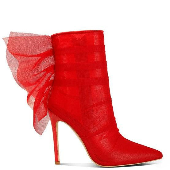 Women's Shoes - Boots Princess Organza Wrapped Style Heeled Ankle Boots