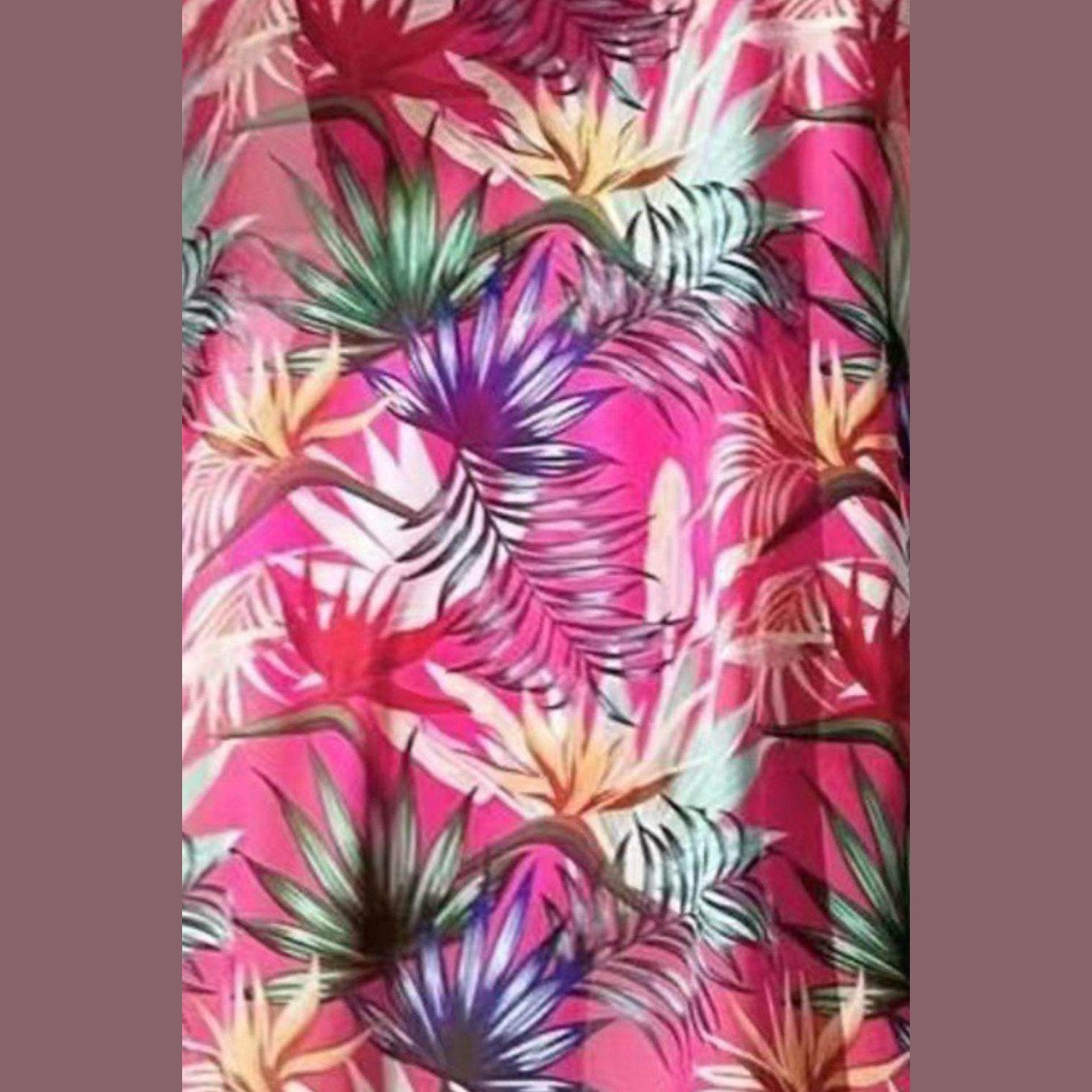 Women's printed halter neck swim set, vibrant floral pattern for beach outings