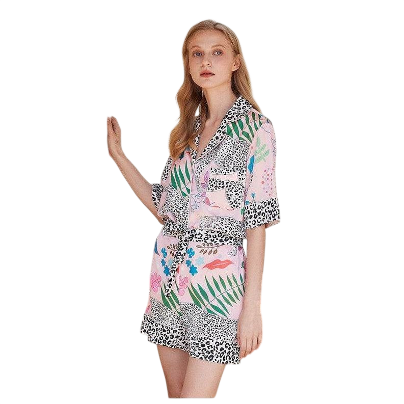 Printed two piece pajama set