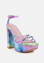 Prisma Tie-Dye High Platform Heeled Sandals