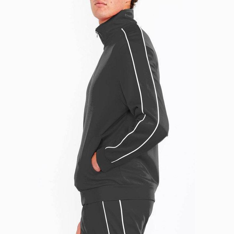 Men's activewear jacket in dark grey with reflective stripes