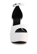 Rag Company studded suede block heel sandals in white for stylish occasions