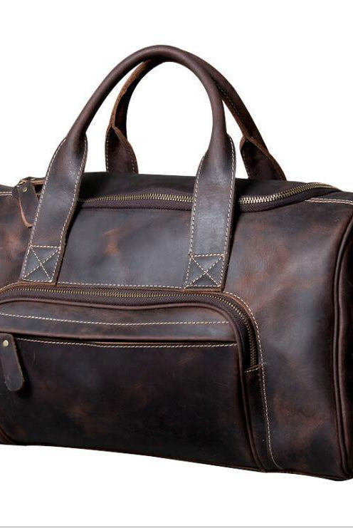 Luggage & Bags - Duffel Professional Business Travel Bag For Men Leather Duffel Bags