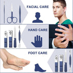 Professional nail grooming set for men with tools for facial care hand care and foot care by VacationGrabs