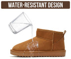 PROJECT CLOUD 100% Genuine Leather Womens Boots Ankle Boots for Women Shoes – close-up upper detail