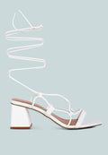 Provoked Lace Up Block Heeled Sandals