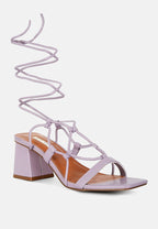 Provoked Lace Up Block Heeled Sandals