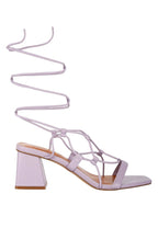Provoked Lace Up Block Heeled Sandals