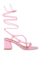 Provoked Lace Up Block Heeled Sandals