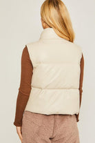 Women's Coats & Jackets Pu Padded Vest