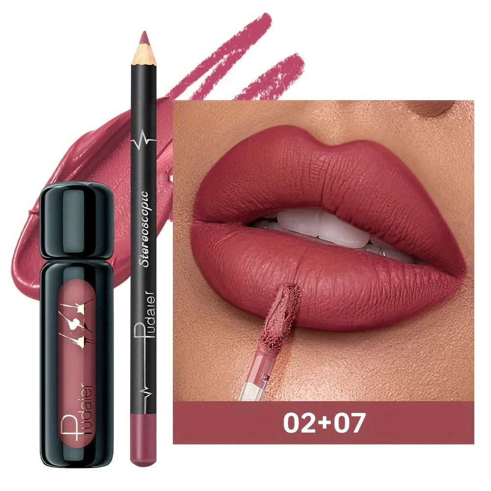 Lip product set with lip liner for perfectly defined lips
