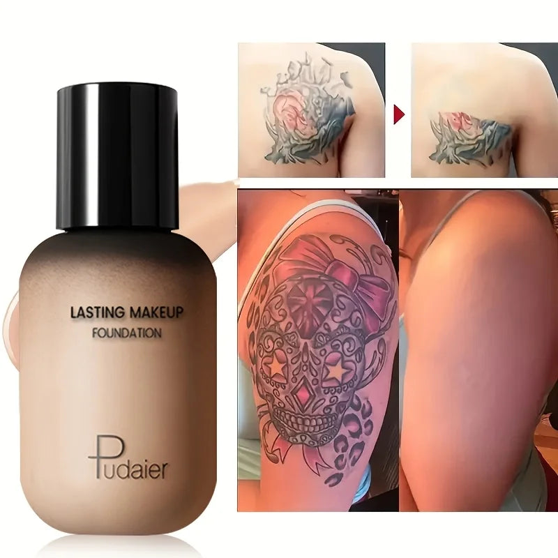 Pudaier lasting makeup foundation for full coverage on tattoos