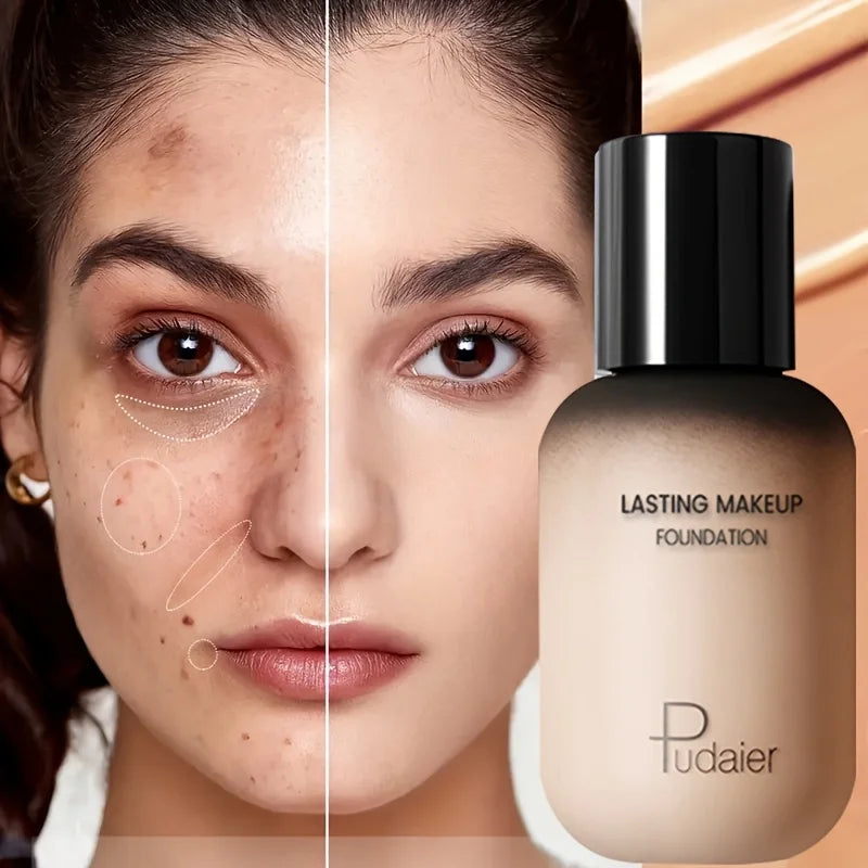 Pudaiar lasting makeup foundation for full coverage in light shade