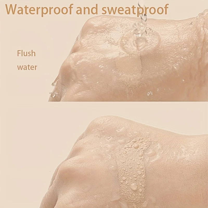 Waterproof and sweatproof foundation for full coverage, ideal for long wear