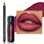 VacationGrabs lip gloss in deep plum shade, perfect for evening wear