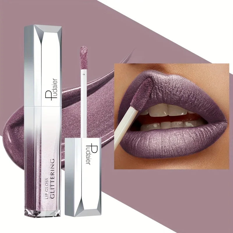VacationGrabs lip gloss glitter lips in shimmering purple for a bold look