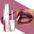 Pudraer lip gloss glitter lips in vibrant purple for a shimmering finish