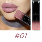 Lip tint on lips, soft pink color, perfect for a natural look