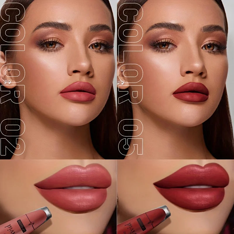 Matte lipstick MAC in two shades on model's lips for a glamorous look