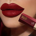 Matte lipstick MAC in rich red color for bold lip looks