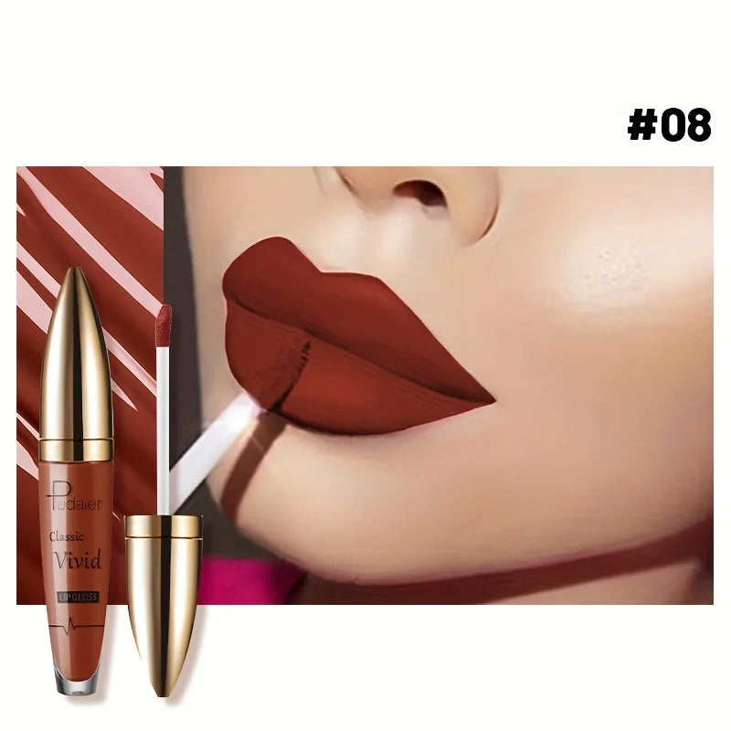 Matte lipstick MAC in shade #08 for a bold lip look