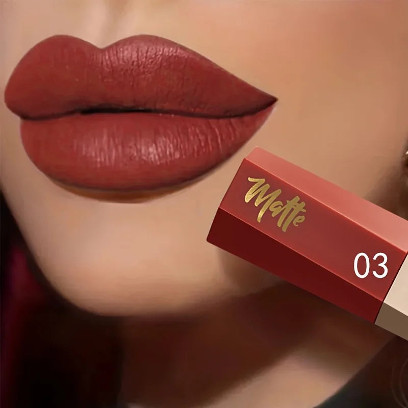 MAC matte lipstick in warm red shade for a bold look