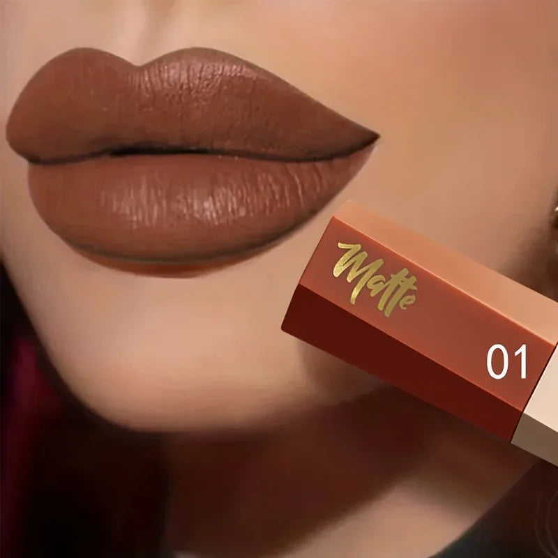 Matte lipstick MAC in warm brown shade, perfect for everyday wear