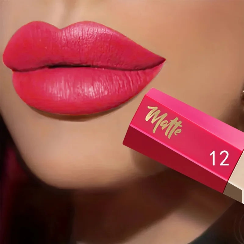 Matte lipstick MAC in bold pink, perfect for glamorous looks