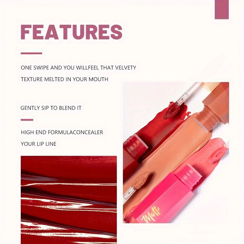 Matte lipstick MAC in vibrant red, providing a velvety finish for lips