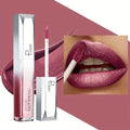 Pudaier glittering lip gloss with pink matte lipstick MAC for glamorous looks